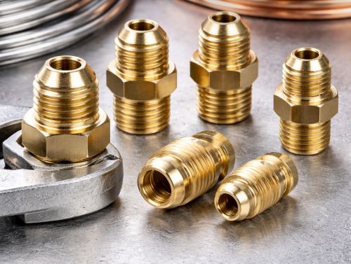 Brass_male_inverted_flare_fittings